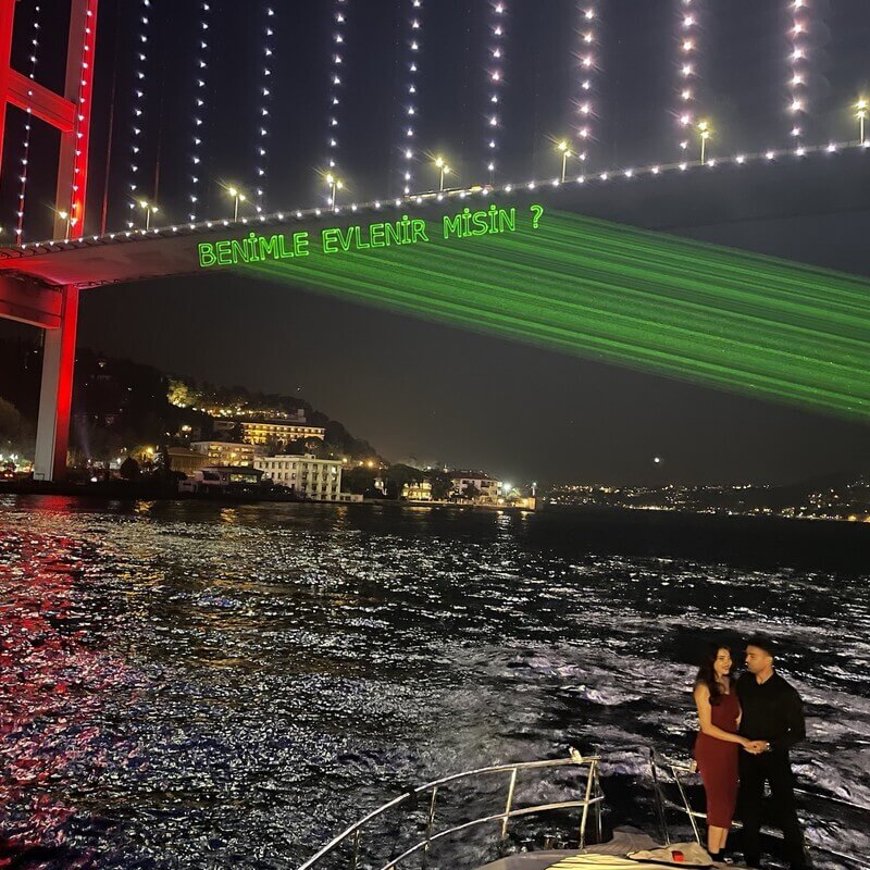 Marriage Proposal with Laser
