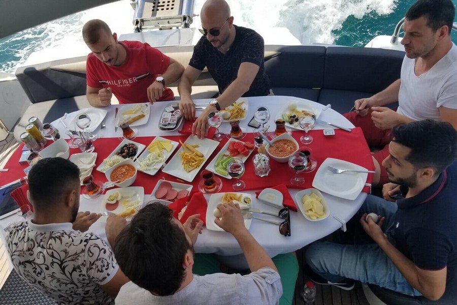 Breakfast on a Yacht in Istanbul