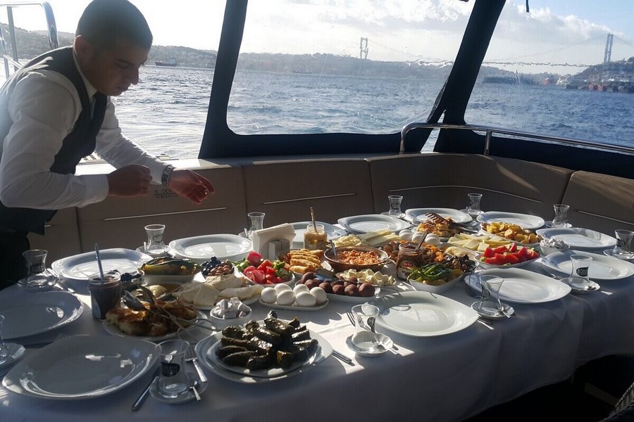 Breakfast on a Yacht on the Bosphorus