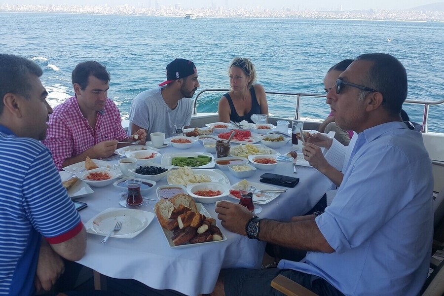 Breakfast with Colleagues on a Yacht on the Bosphorus