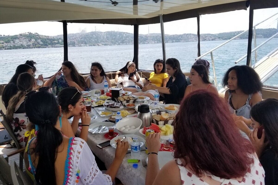 Girl-on-Girl Breakfast on the Yacht