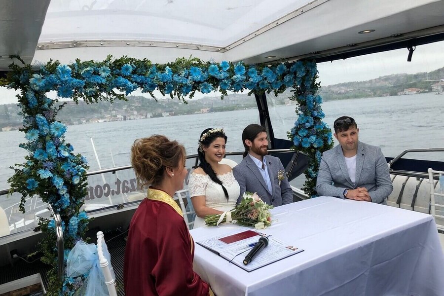 Wedding Ceremony on a Yacht