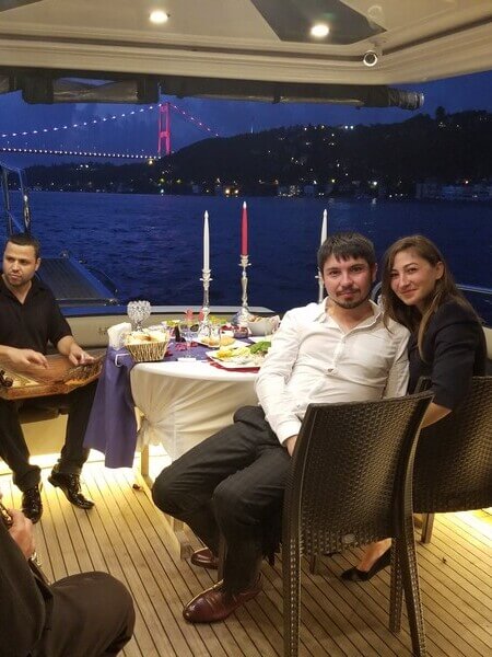 Dinner on a Yacht