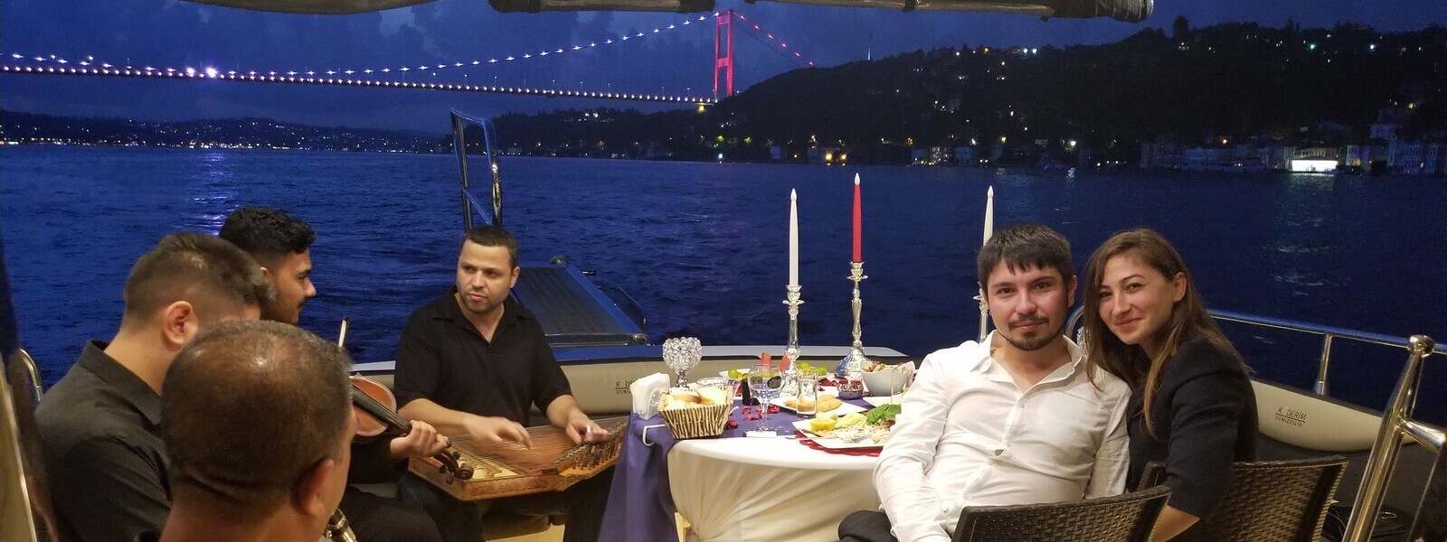 Dinner on a Yacht