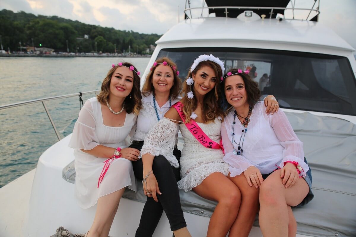 Girl-on-Girl Bachelorette Party on the Boat