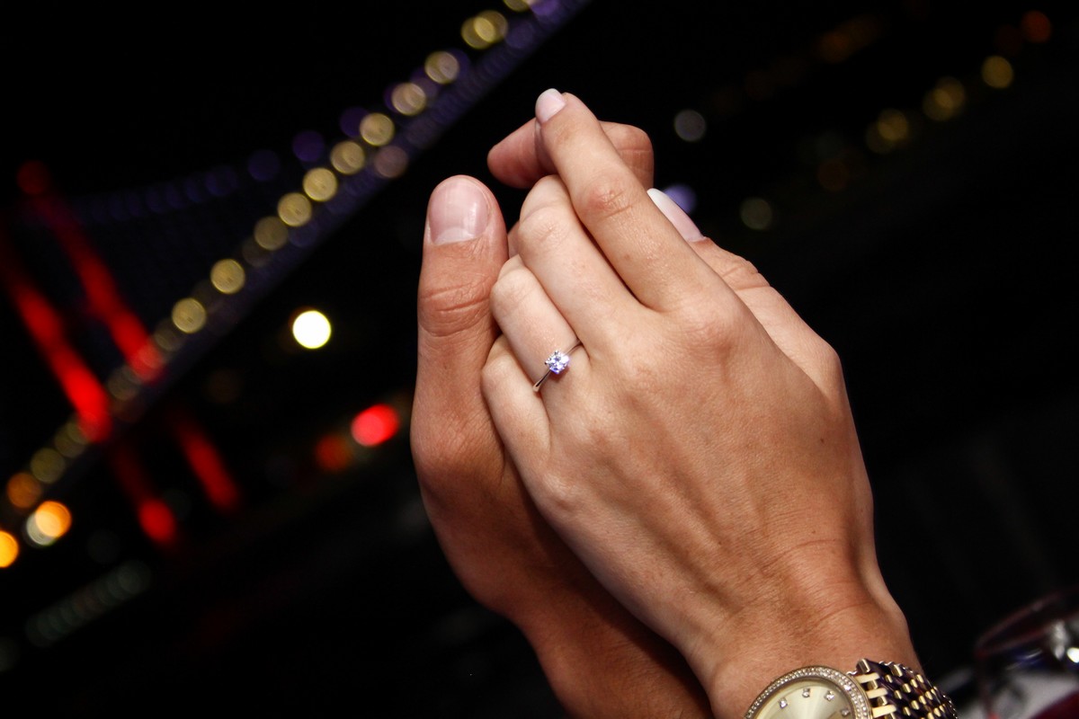 Marriage Proposal on the Yacht Ring Wearing
