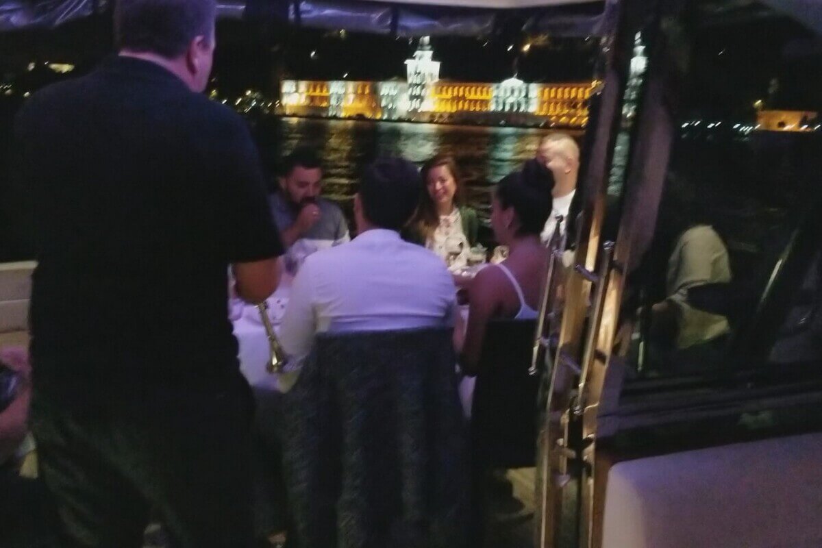 Dinner with Friends on the Yacht
