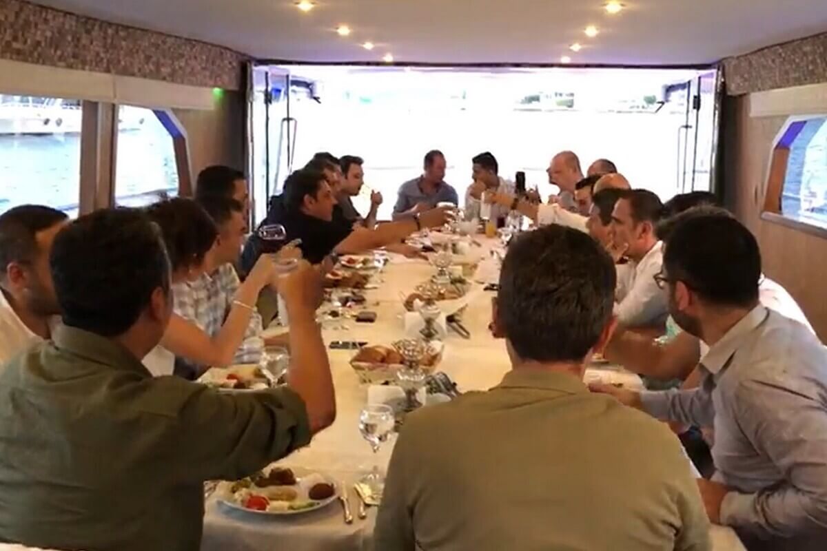 Business Lunch on the Yacht