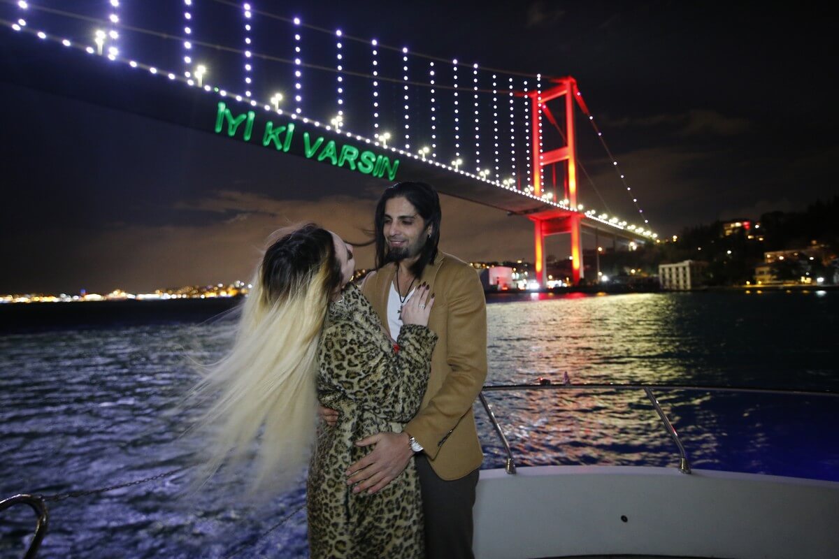 Birthday Celebration with Laser on the Bosphorus