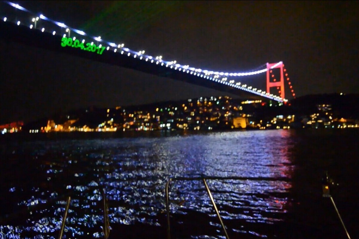 Birthday Celebration with Laser in the Bosphorus