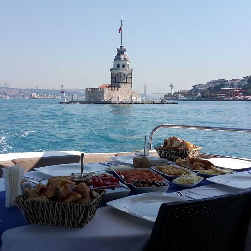 Not Just a Bite of Simit, How About a Taste of the View? Breakfast on a Yacht Awaits