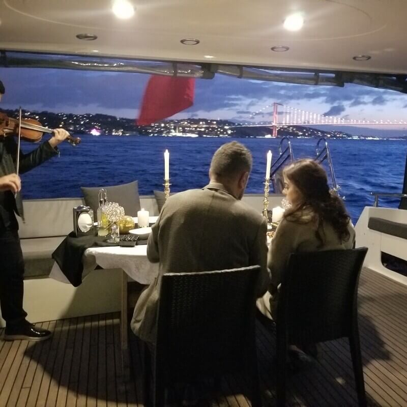 Romantic Dinner on a Yacht: A Bosphorus View Just for Love